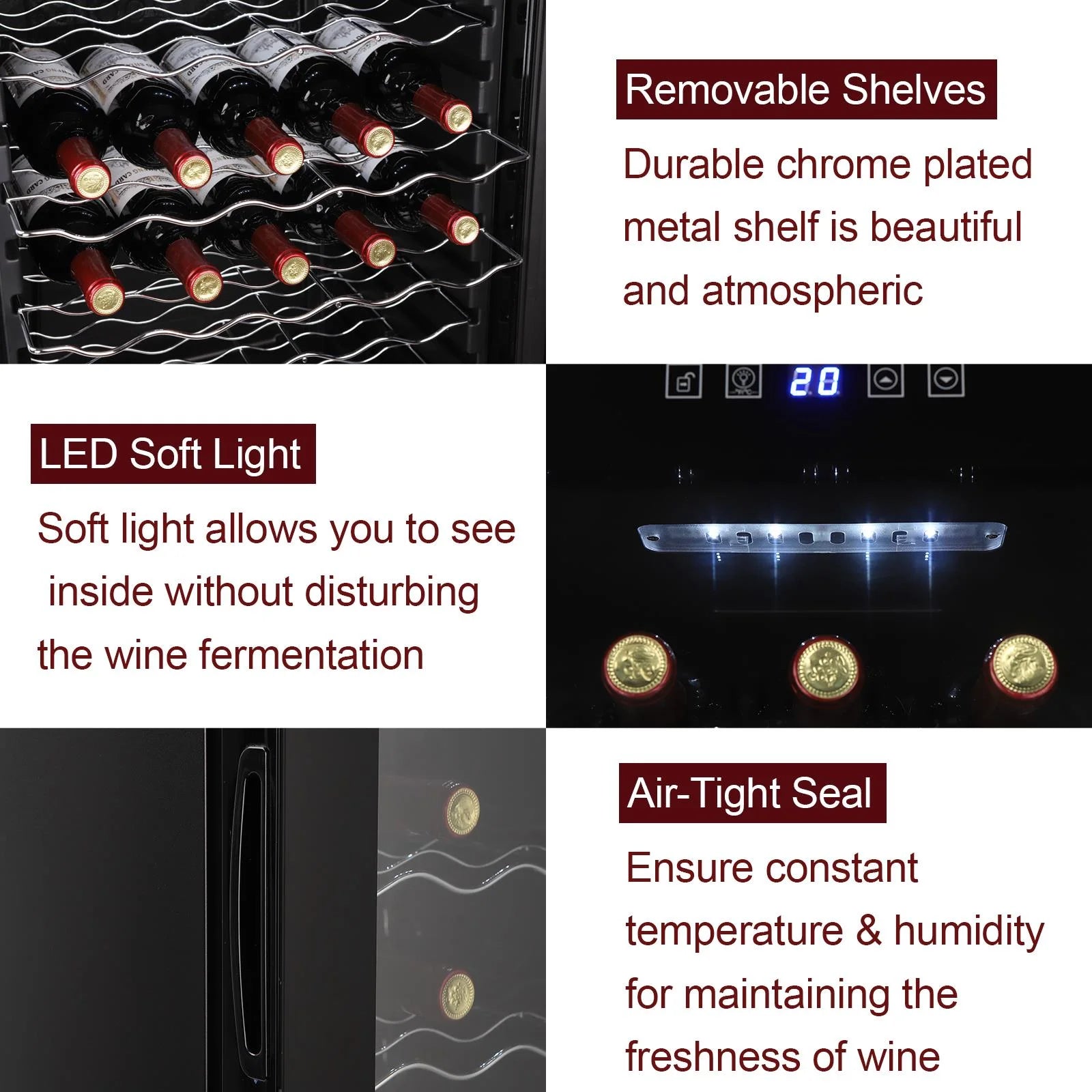 Black 34 Bottle Electronic Wine Cabinet X803
