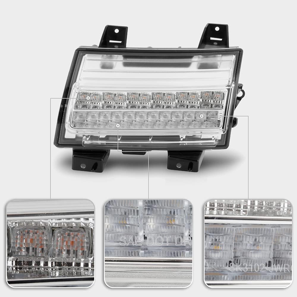Chrome Housing LED Parking Lights Sequential Signal Lamps Set U441