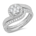 18K White Gold Diamond Engagement Ring A139