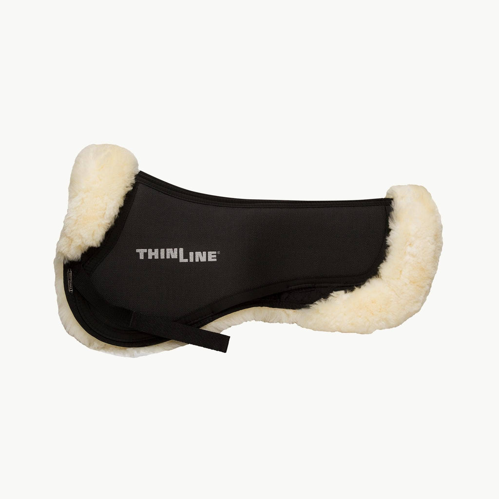 Black Large Sheepskin Half Saddle Pad N359485
