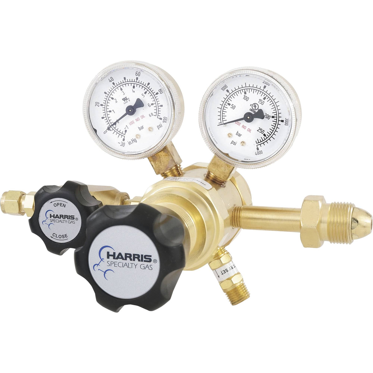 Brass 2-Stage Gas Lab Regulator, CGA 580, 0-50 PSI R207