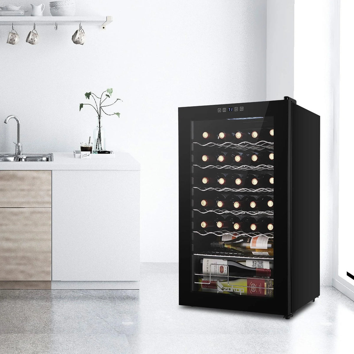 Black 34 Bottle Electronic Wine Cabinet X803