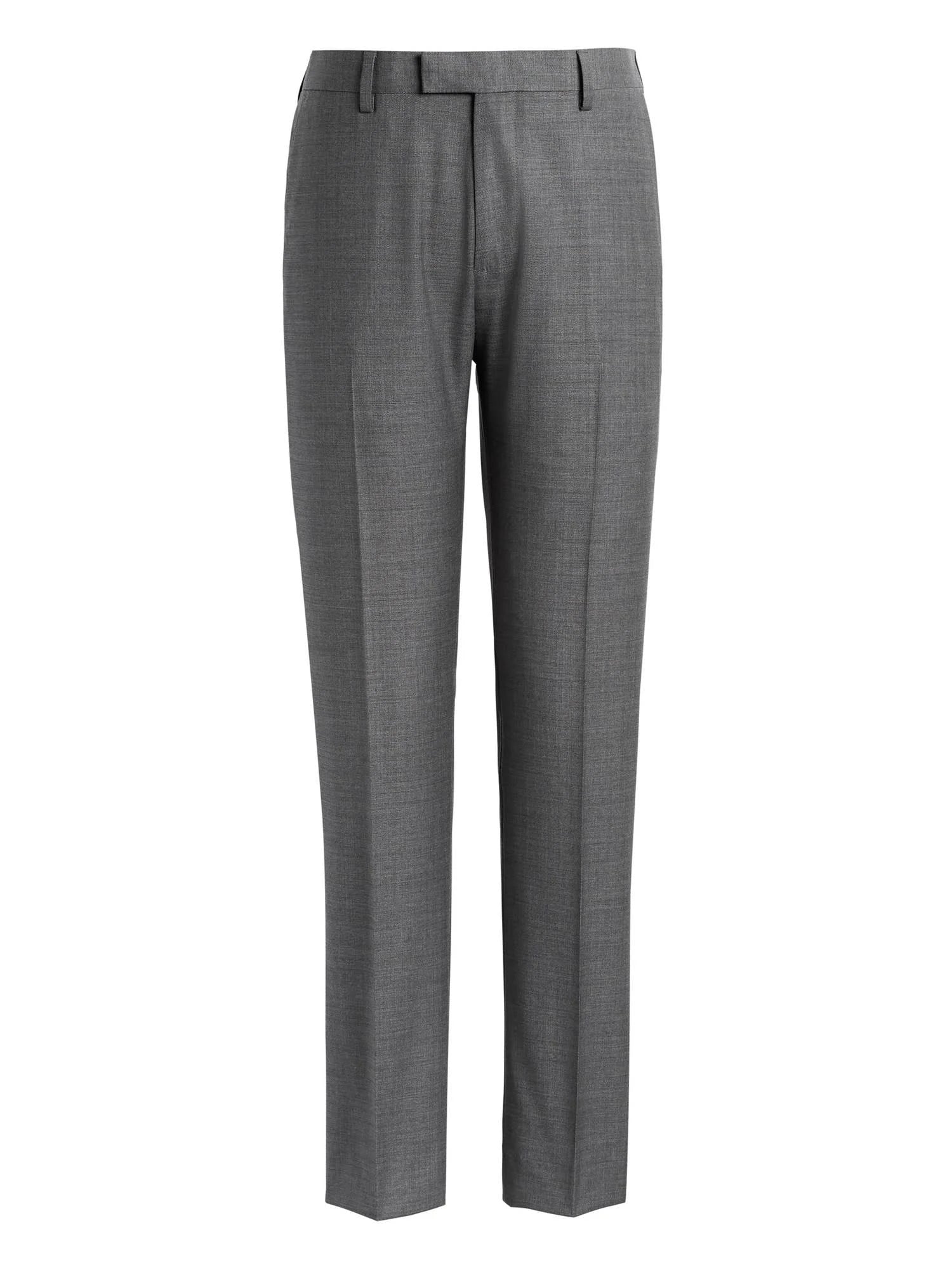 Extra-Slim Italian Wool Suit Pant Sharkskin Gray H82589
