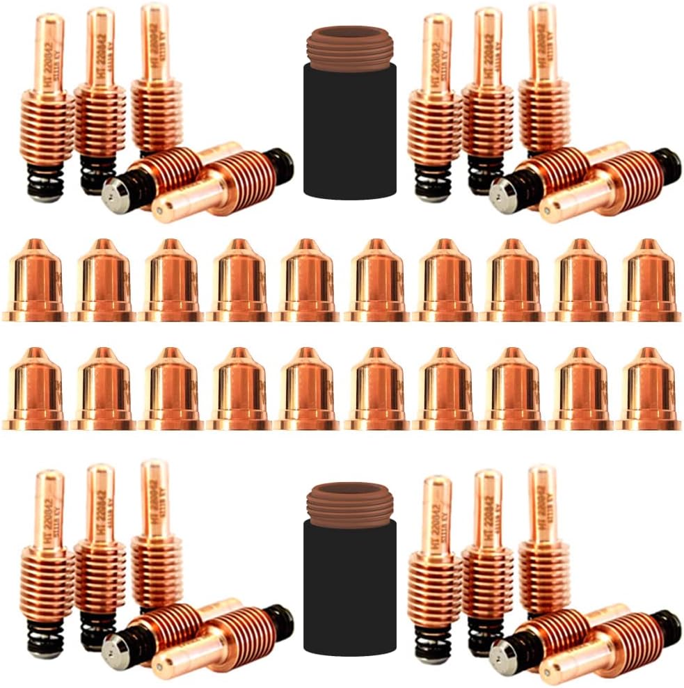 20Pcs Plasma Tips 20Pcs Electrodes 5Pcs Shield Cap I62972