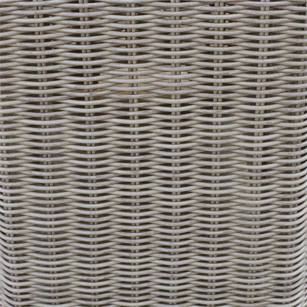 Curved Armless Outdoor Wicker Sofa in Grey H141