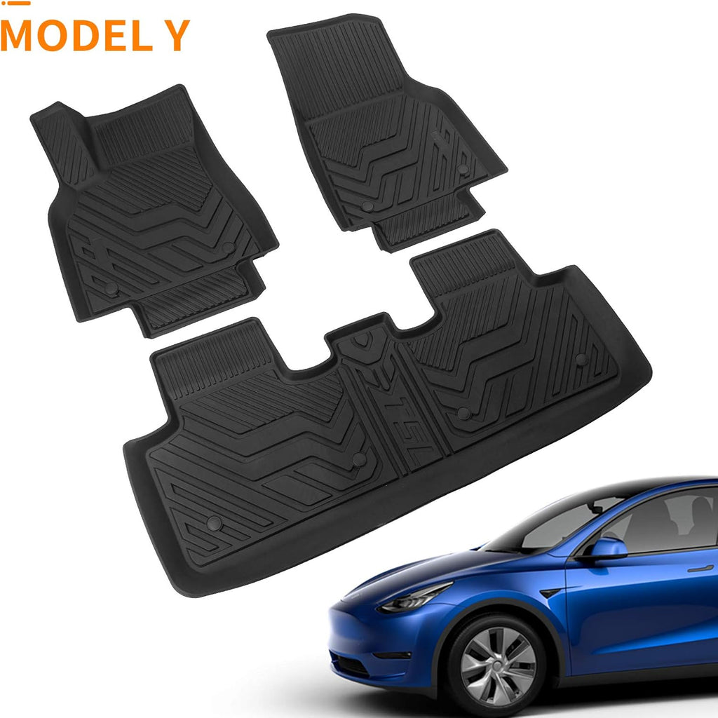 Tesla Model Y 2020 2021 2022 Trunk Mats Cargo Liners All Weather Three Trunk Mats Backrest Mats W633
