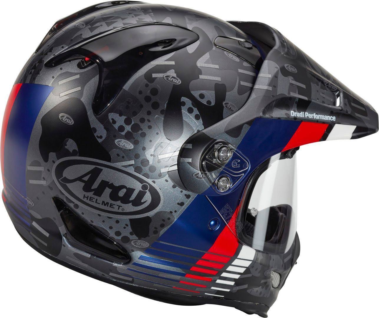 Grey-Blue Motocross Helmet C355