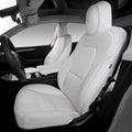 White Nappa Leather 12 Pcs Car Seat Protector with Armrest Cover C23403