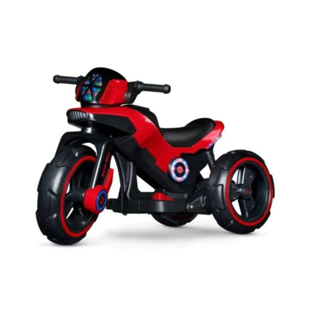 6V Electric Ride-On Trooper with Foot Pedal Acceleration, 4 MPH, Black Red Z9403