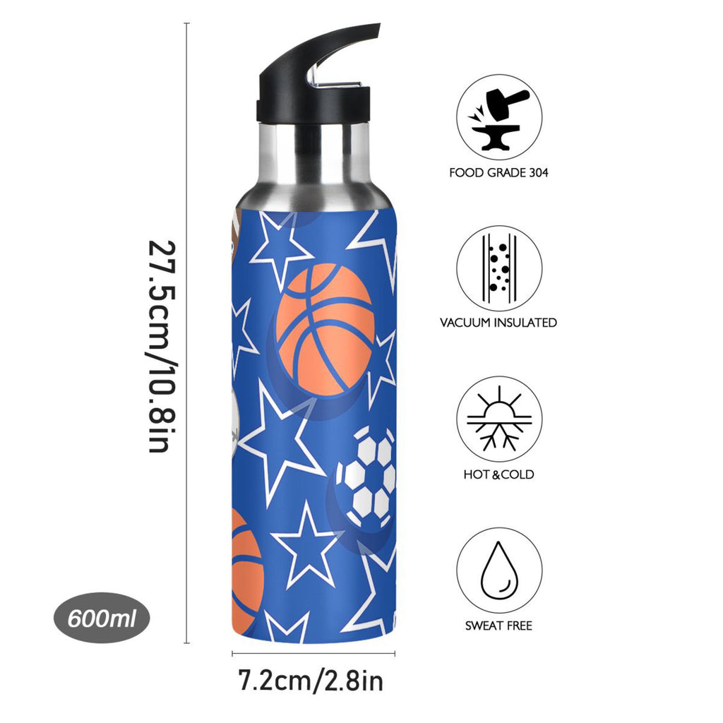 Stainless Steel Insulated Water Bottle with Straw Lid T794433