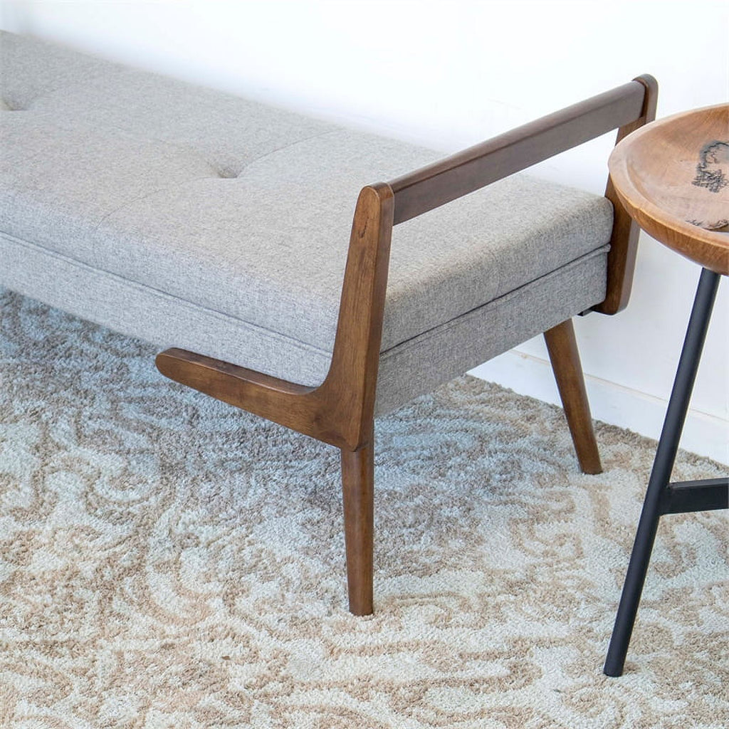 2 Piece Poppy Bench Set in Gray and Brown E3982