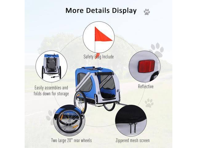 Dog Bike Trailer, Blue L240008