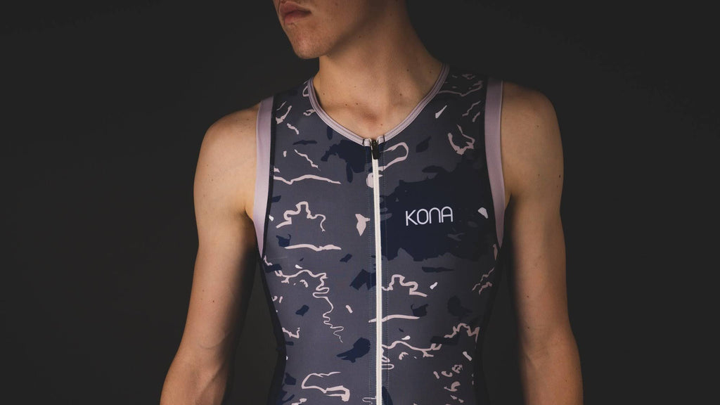 Aqua Camo Navy Camo Large Triathlon Race Suit D12575