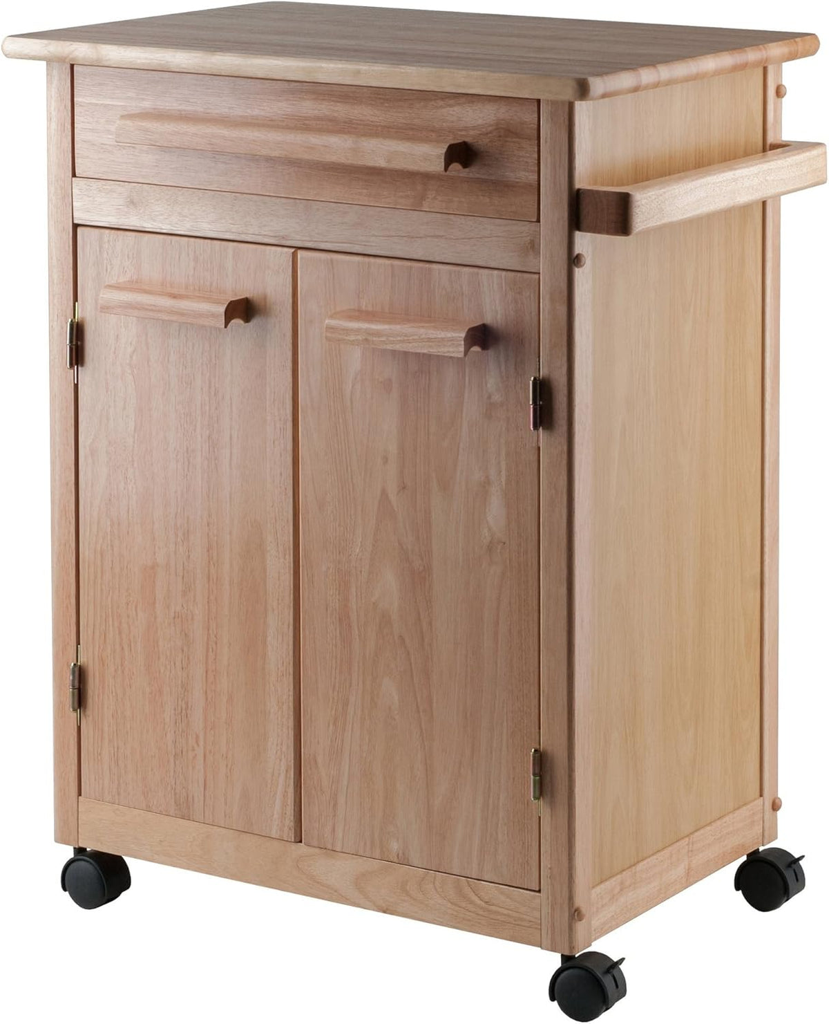 Natural Wood Single Drawer Kitchen Cabinet Storage Cart Y3637