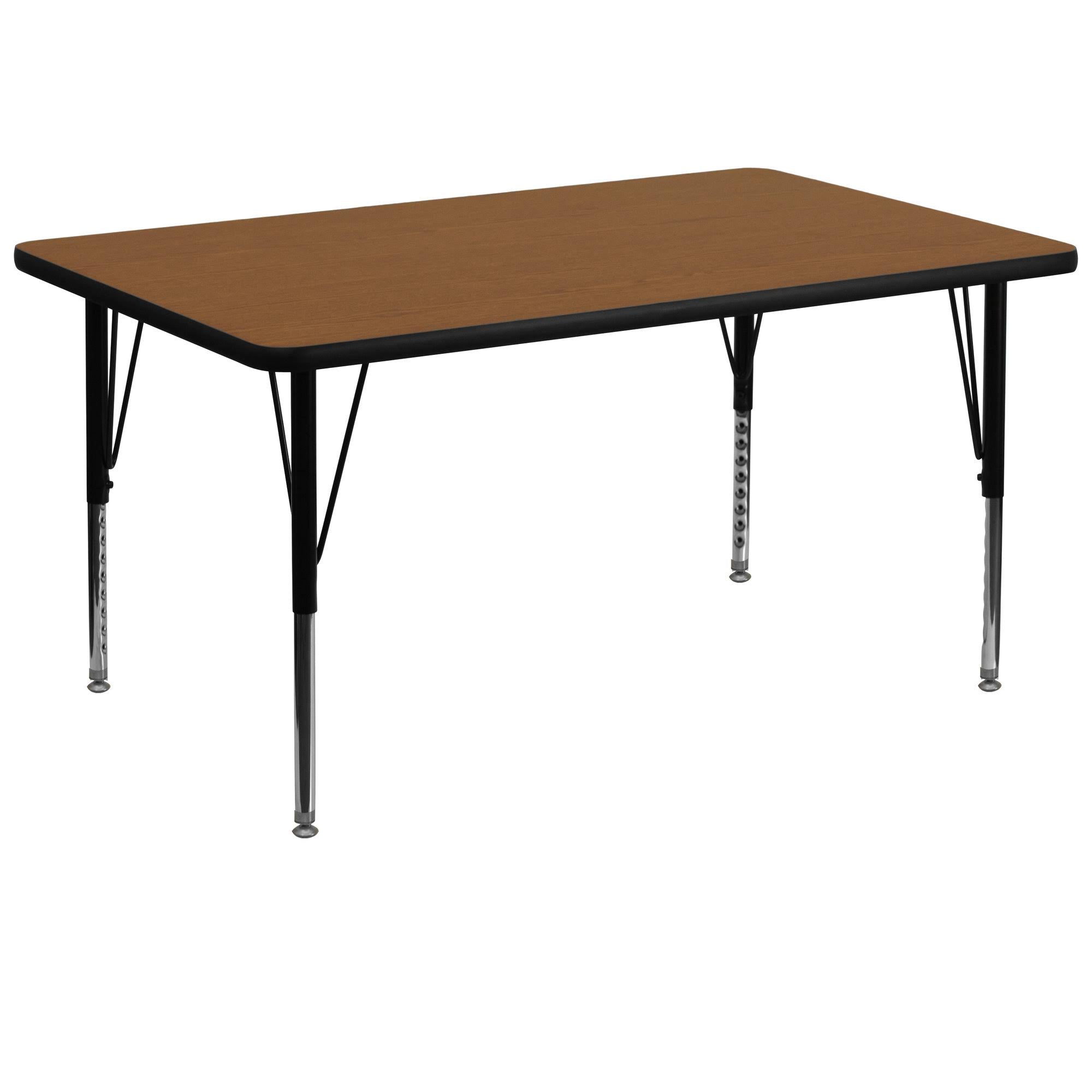 Mobile Round Oak Laminate Activity Table T12074