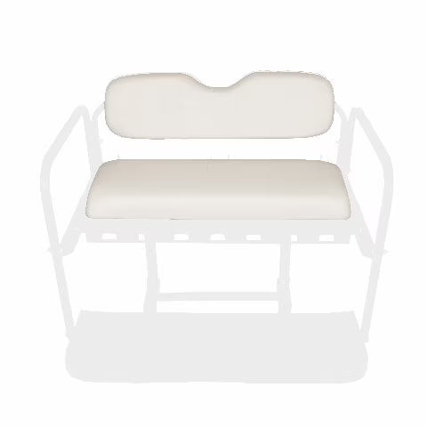 White Golf Cart Rear Flip Seat Replacement Cushion Set M53267