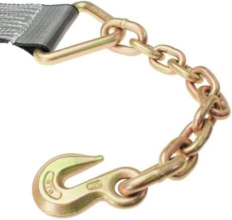 4 Inch x 30 Foot Ratchet Strap with Chain Extensions F827968