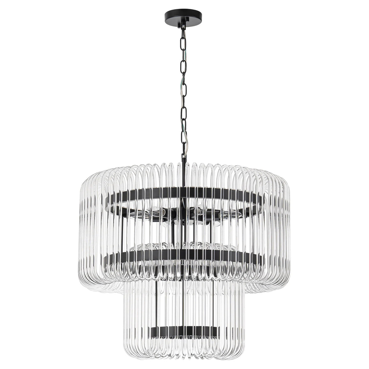 9-Light Dimmable Tiered Chandelier E1277