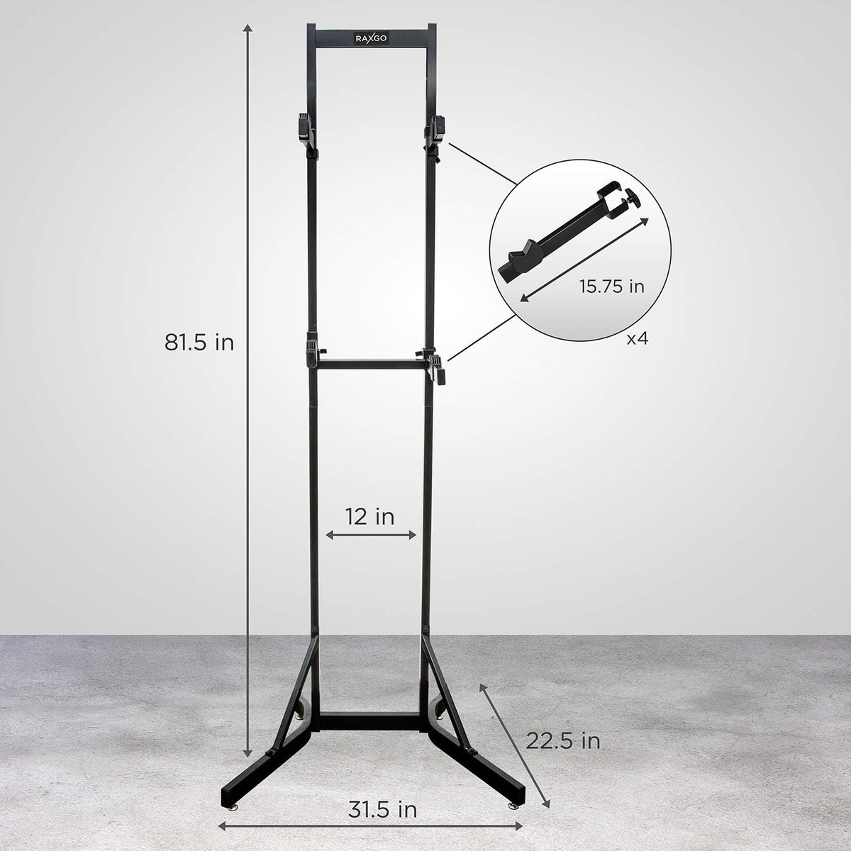 Bike Garage Storage Rack, 2 Bicycle Floor Stand, Adjustable, Freestanding V139926