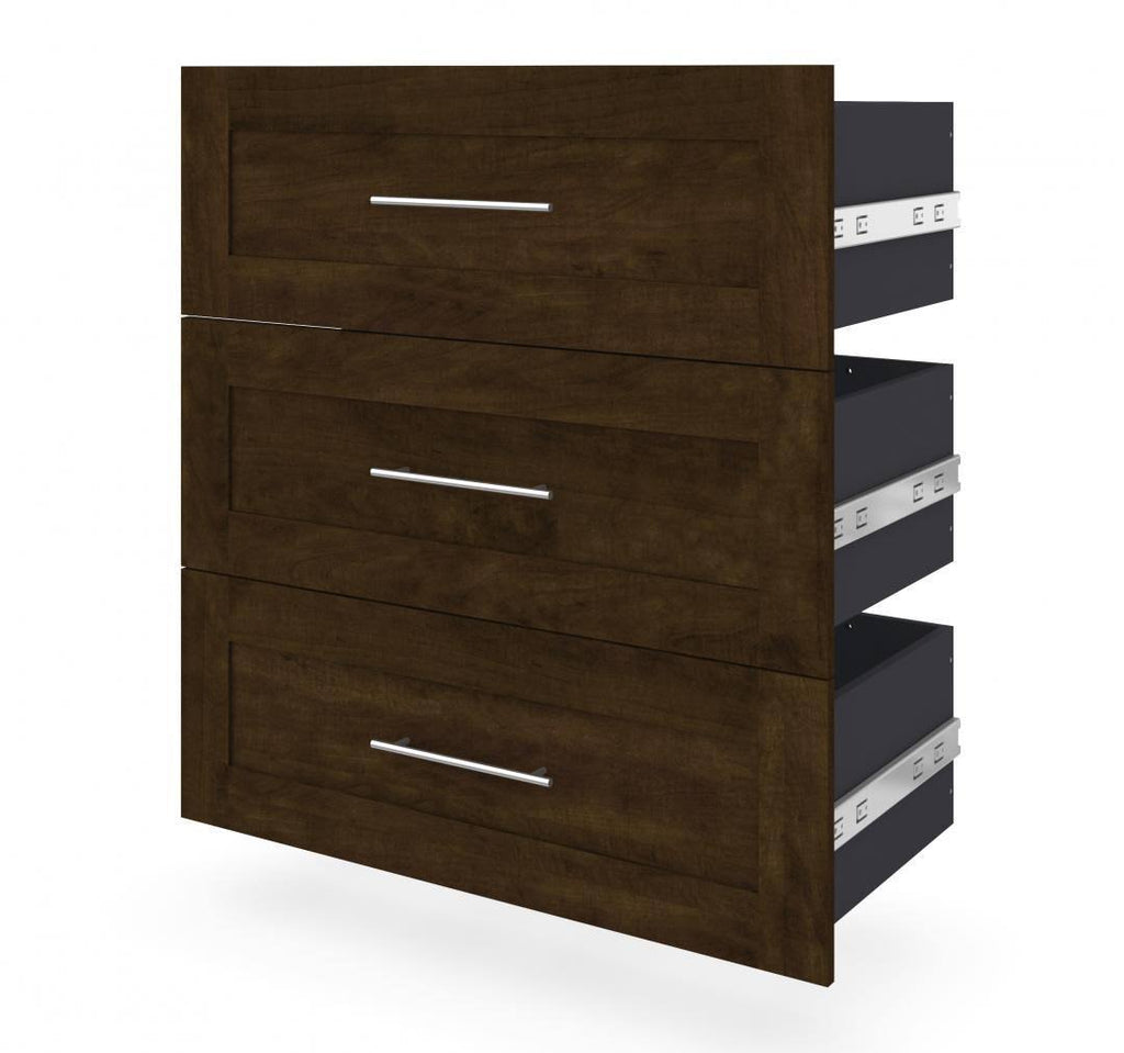 3 Drawer Set for 36W Closet Organizer in Rustic Brown K214263