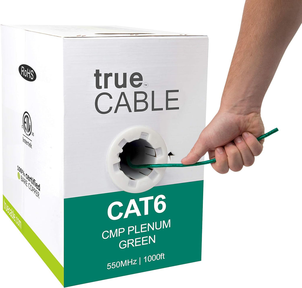 1000ft Yellow 23AWG 4 Pair Solid Bare Copper Bulk Ethernet Cable B469844