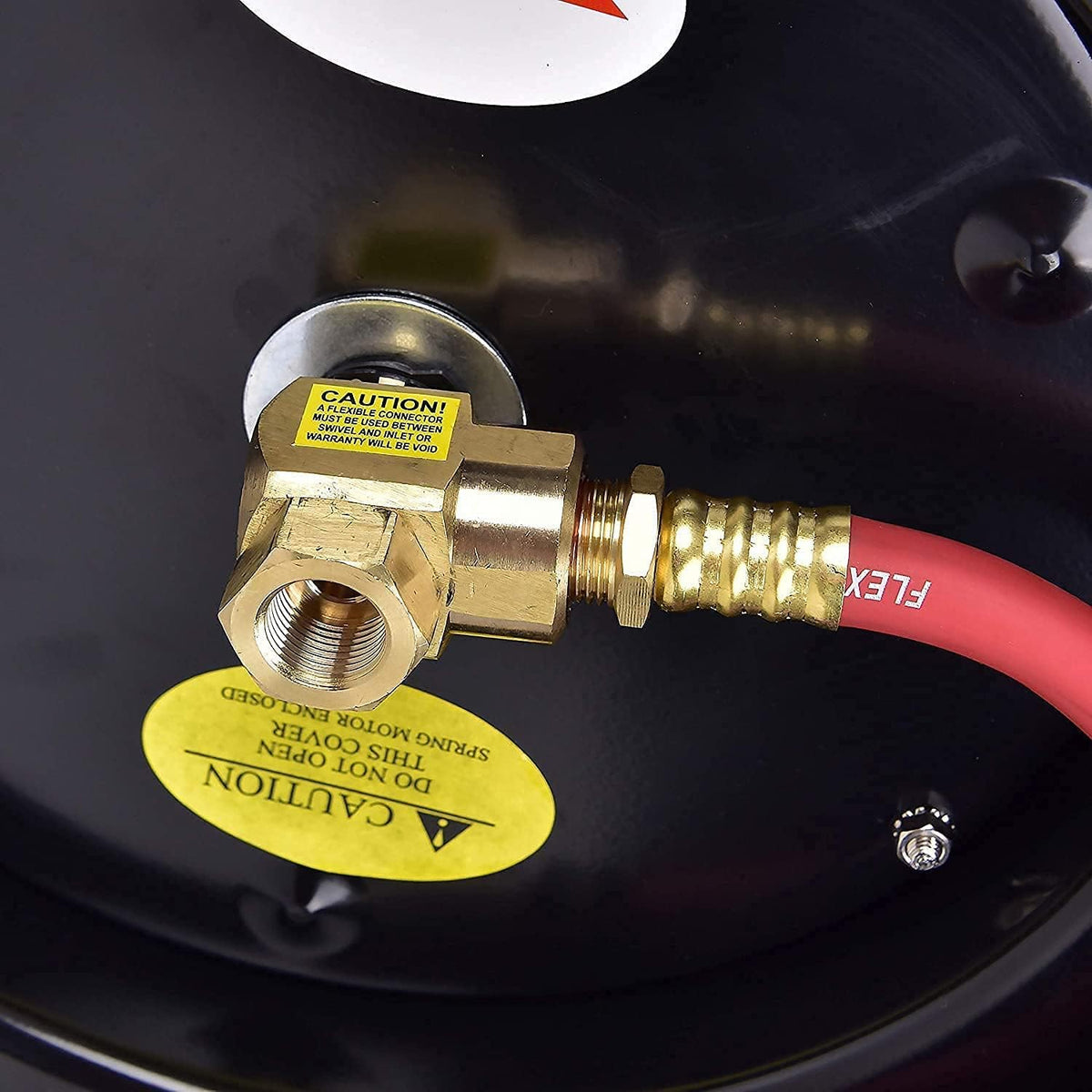 Air Hose Reel 3/8 in x 25 ft Wall Mount Retractable 300 PSI Hybrid Hose P15964