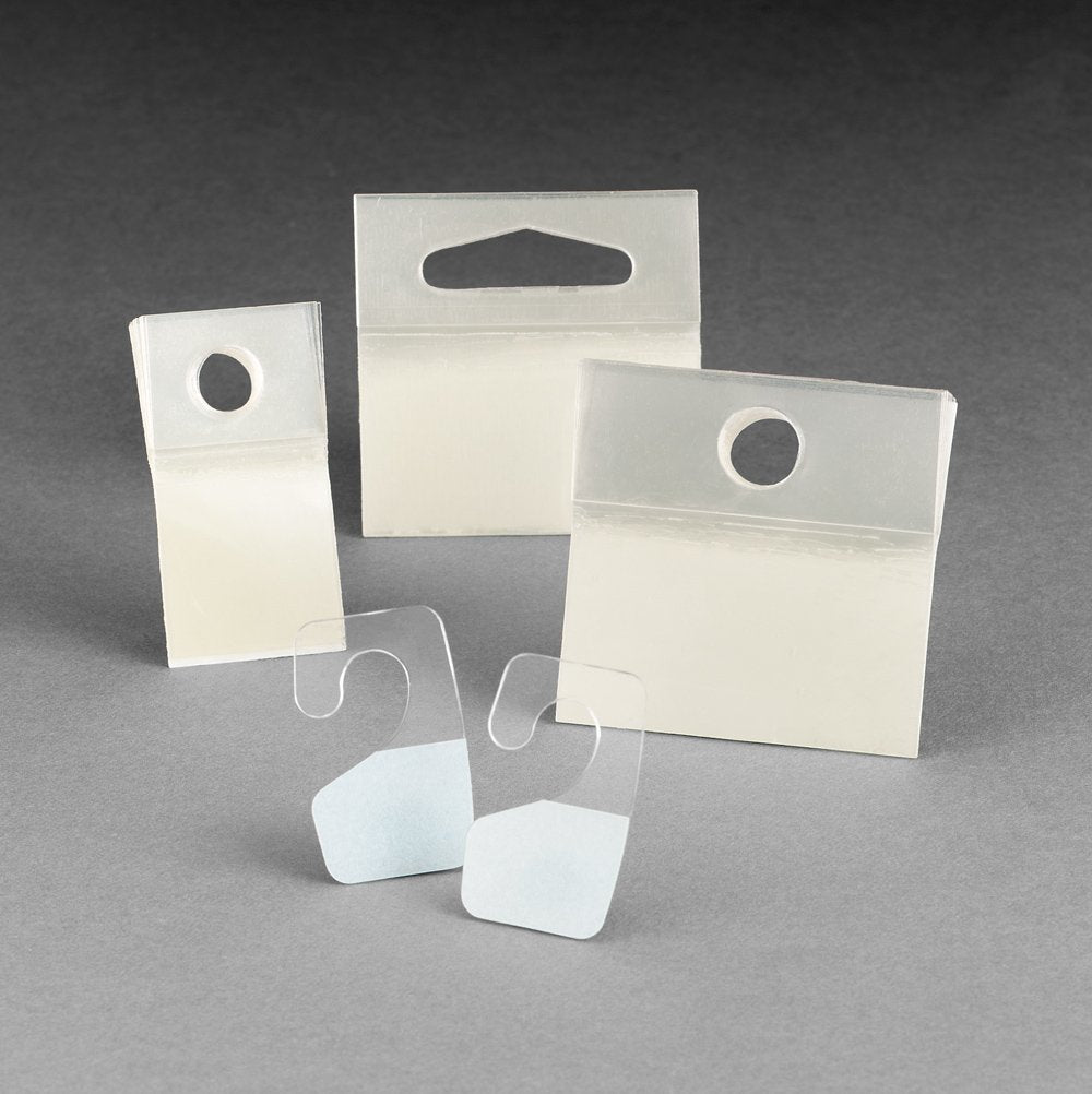 Clear 2 in x 2 in Hang Tabs, 500 per case, Pack of 2 W4340
