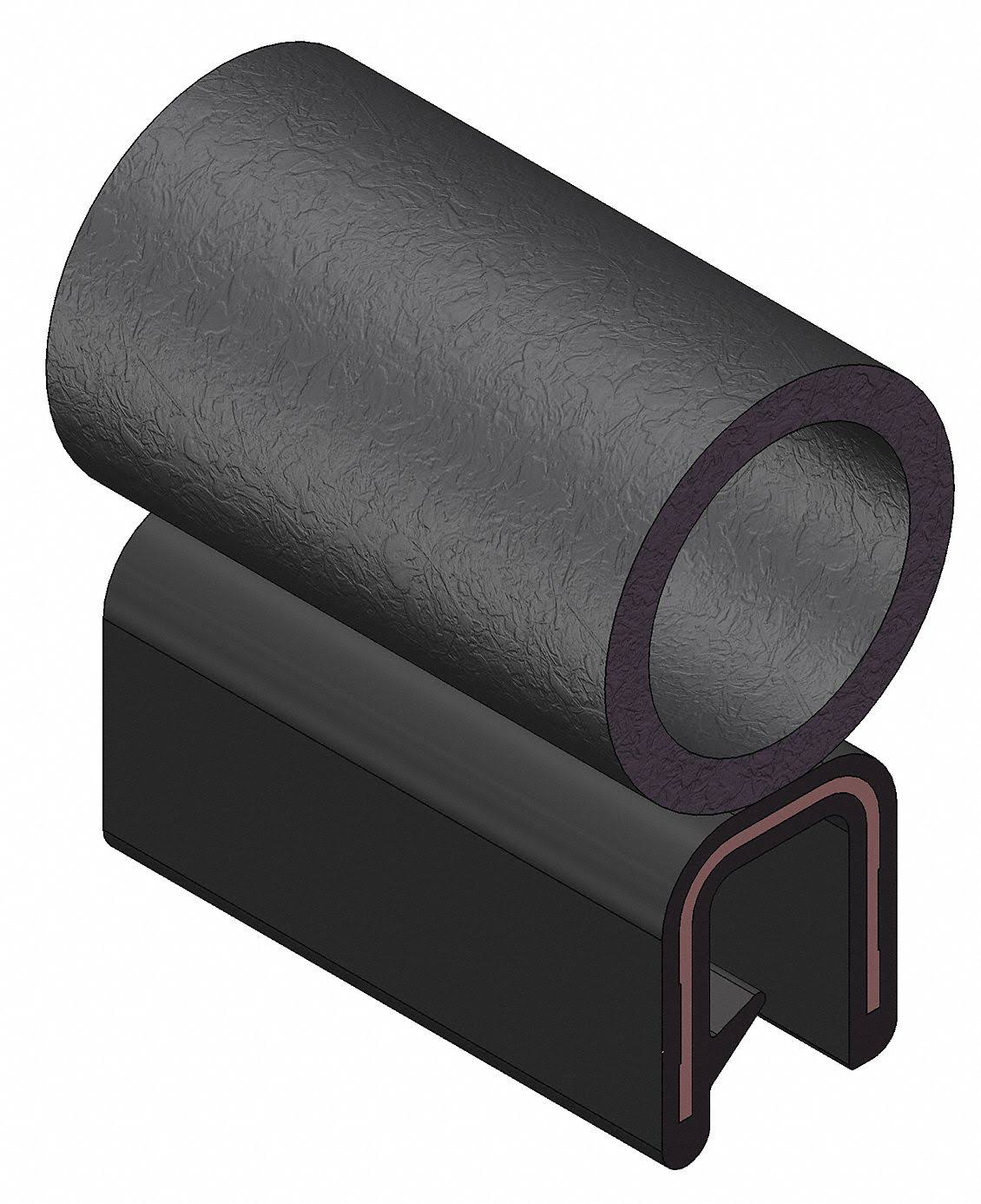 Trim Seal with Alum Clip, 0.42 in W, 100 ft R680744