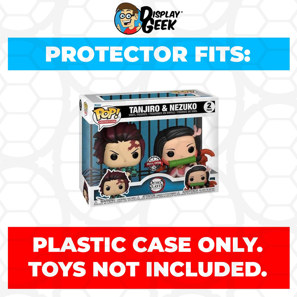 2 Pack Tanjiro & Nezuko Funko Pop Protector F4959