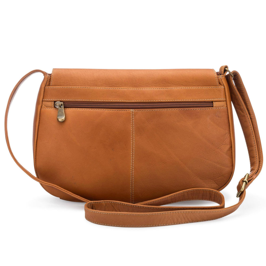 Tan Leather Flapover Bag Q416240