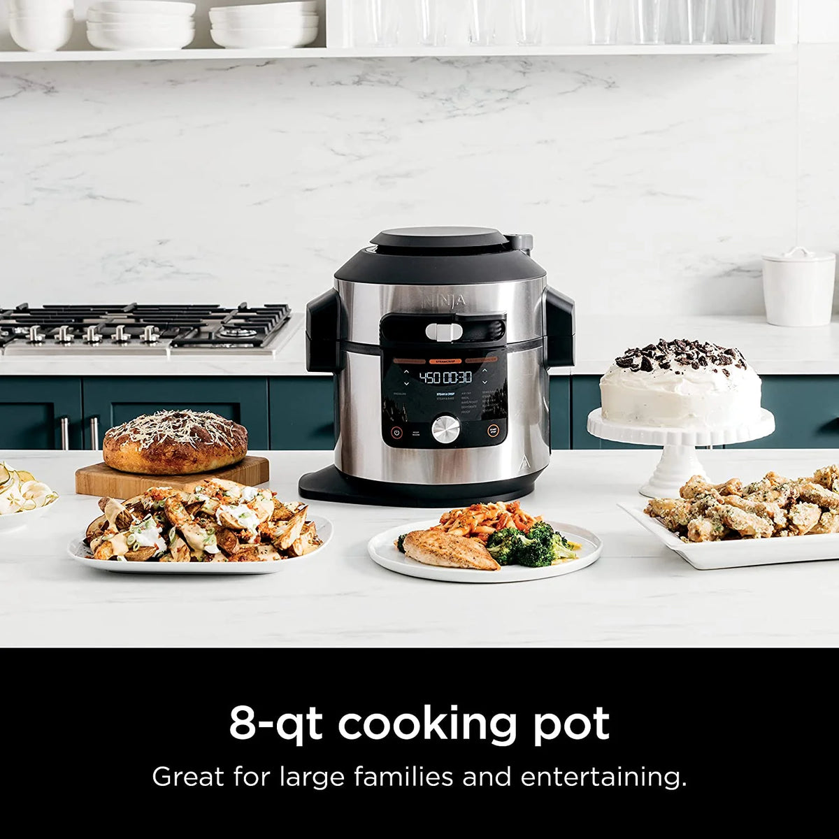 8 Qt Pressure Cooker Steam Fryer J298273
