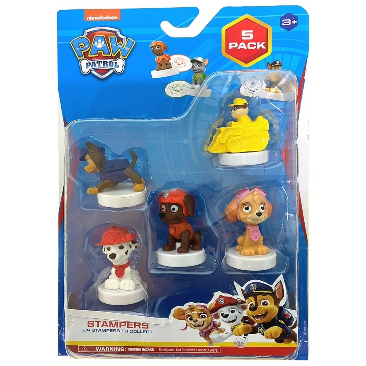 Paw Patrol Characters Stampers 5pk Zuma Rubble in Bulldozer Figure Set V547