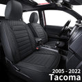 Black Faux Leather Seat Covers Front Set 2 pcs J62522