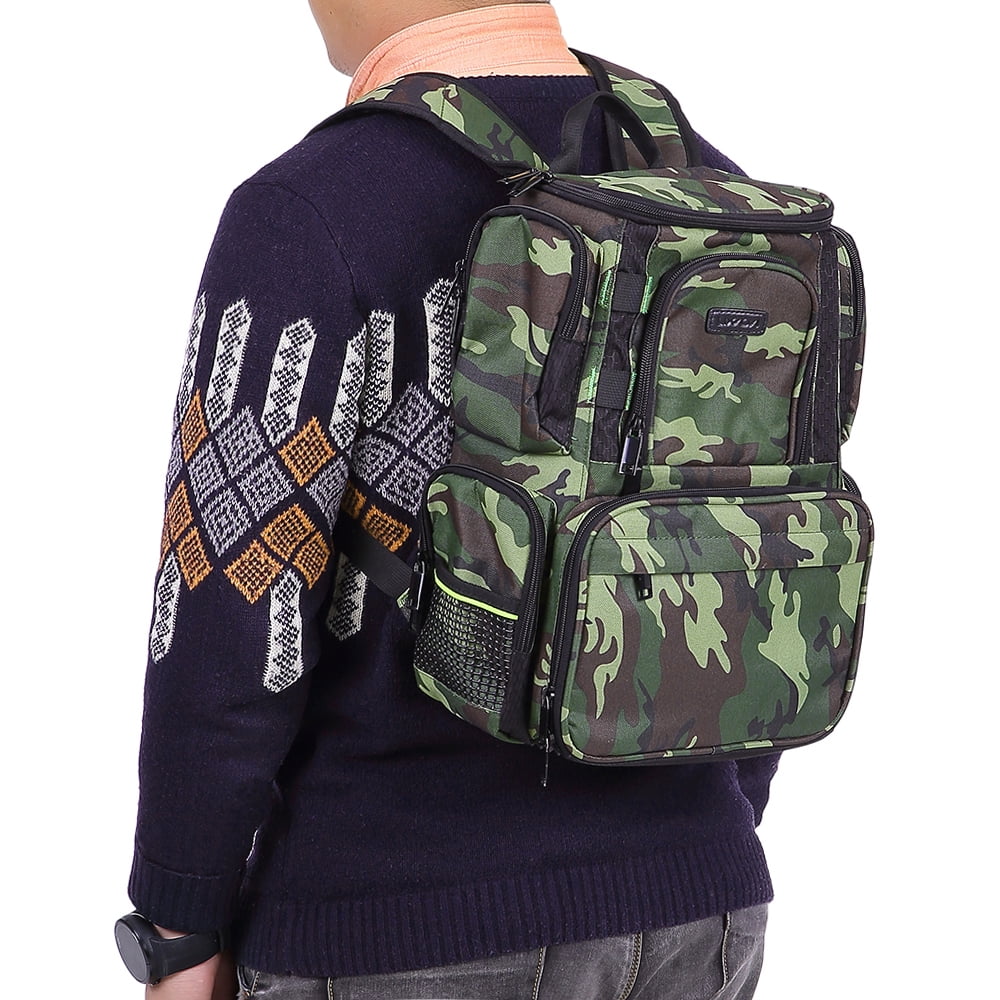 Fishing Tackle Bag Backpack with 4 Tackle Boxes C6137