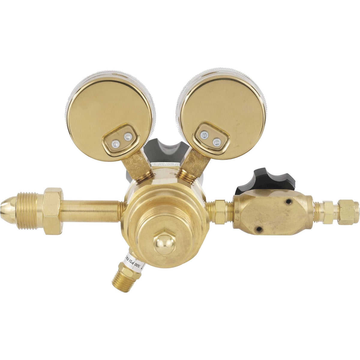 Brass 2-Stage Gas Lab Regulator, CGA 580, 0-50 PSI R207
