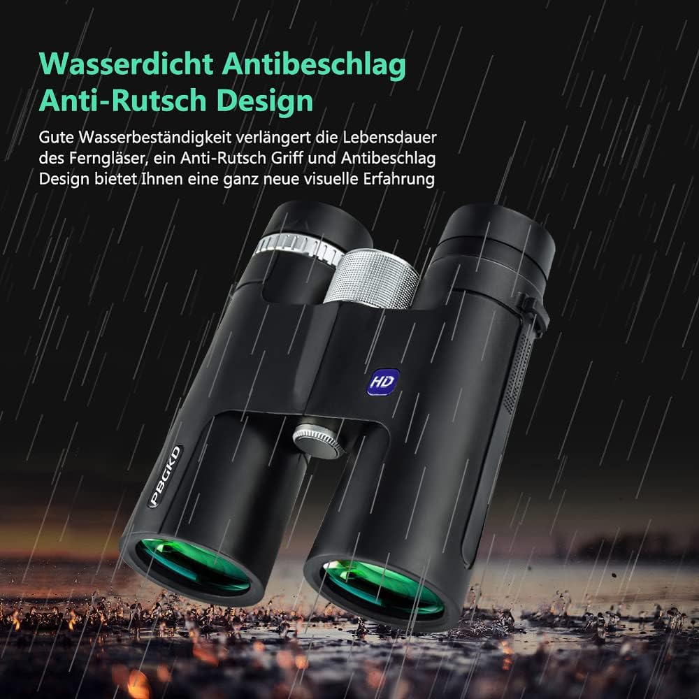 12x42 HD Roof Prism Waterproof Binoculars with Tripod Carrying Case Mobile Phone Clip Pack of 2 X25188