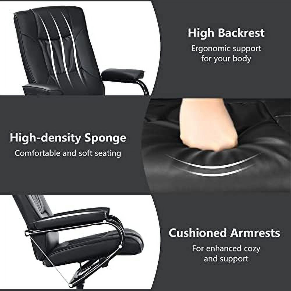 Brown PU Leather Swivel Reclining Chair with Ottoman R250