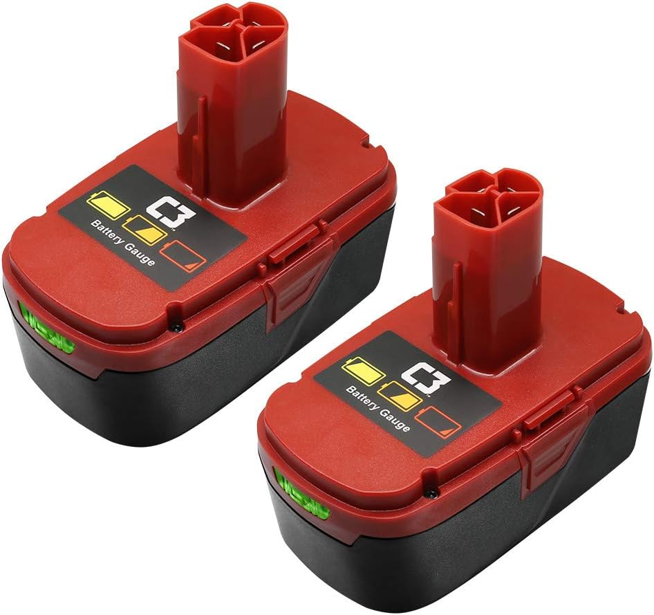 2 Pack 6.0Ah Lithium Ion Replacement Cordless Power Tool Battery with LED Indicator W486024