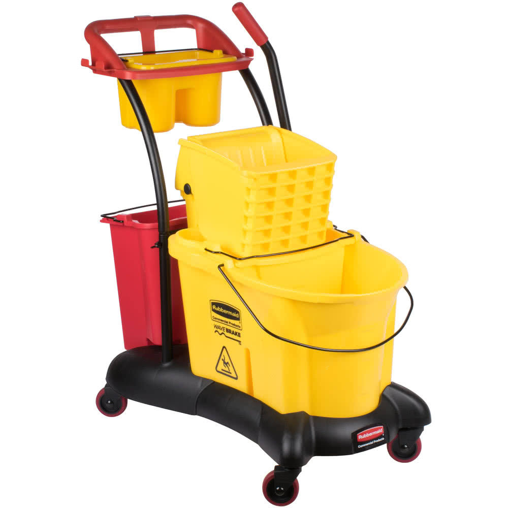 Yellow 35 Quart Mopping Trolley W1186