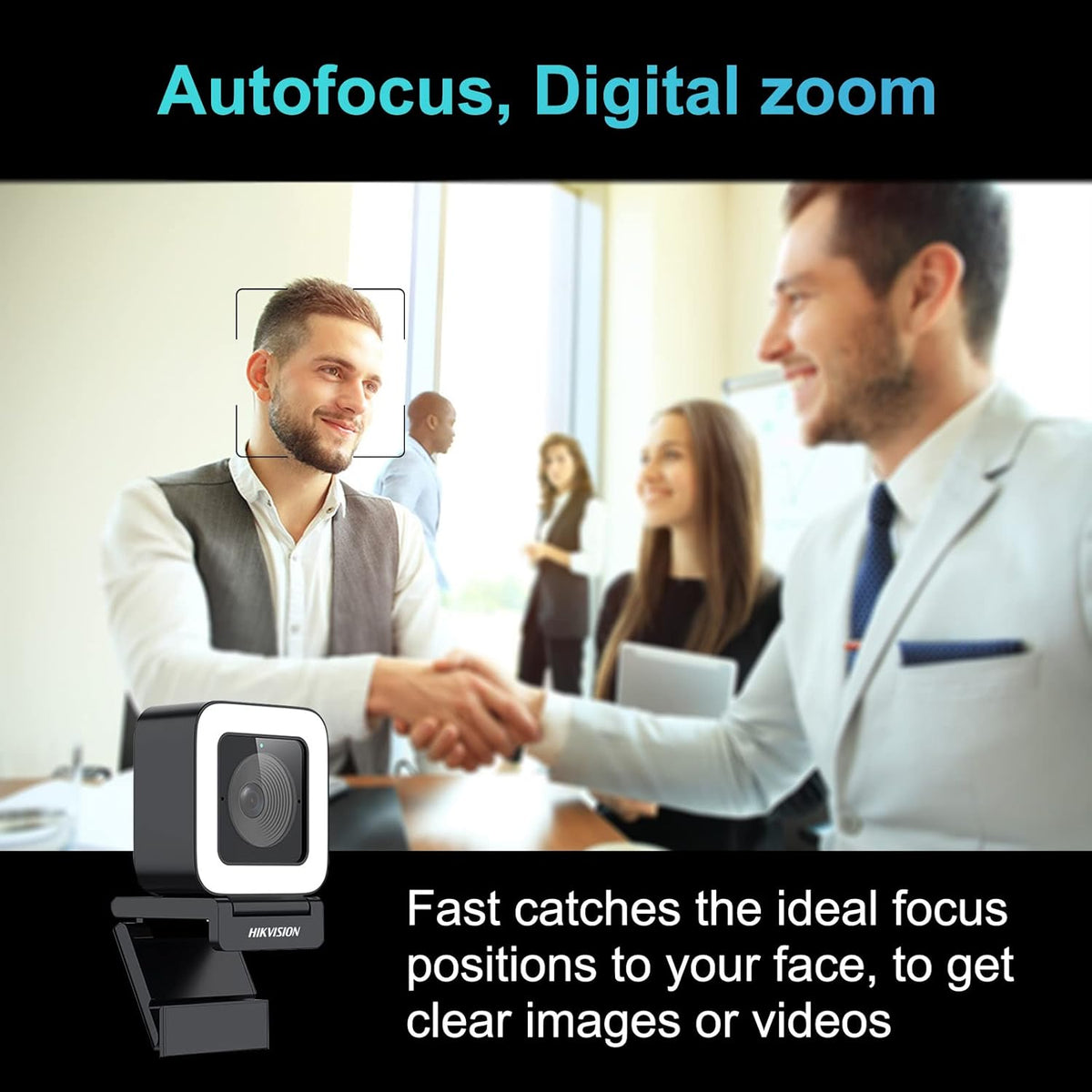 1080P 60fps HD Webcam with Light Microphone, Autofocus, Type C USB2.0, Tripod Pack of 2 R584
