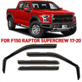 4 Pieces Glass In-Channel Window Deflectors for Ford F150 Raptor 2017-2020 SuperCrew X767622
