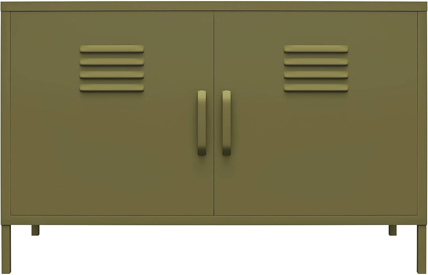 White 2 Door Metal Locker Accent Cabinet B325439
