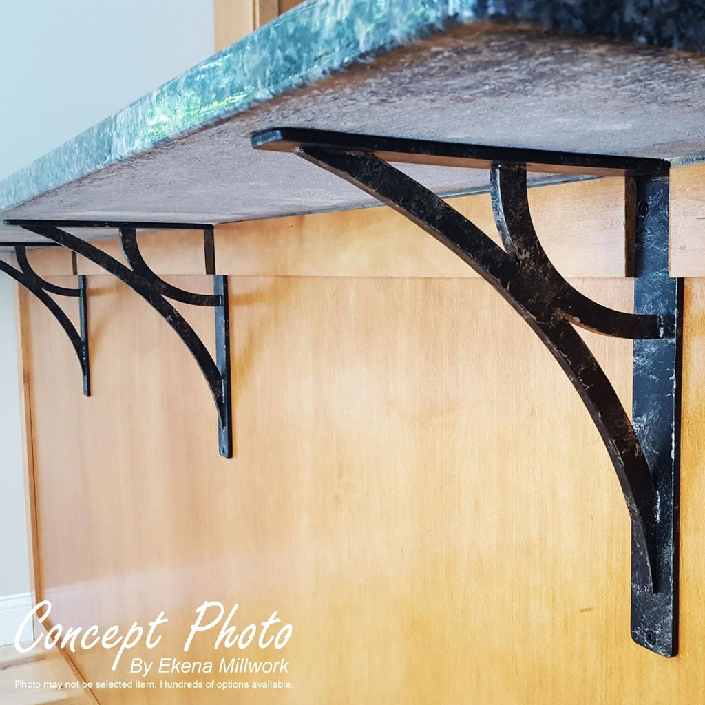 Wrought Iron Bracket Antiqued Brass Triple Center Brace Z599