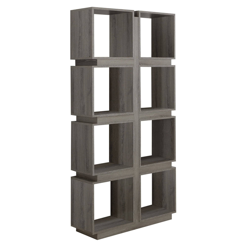 White Grey Particle Board Hollow Core Bookcase R183119