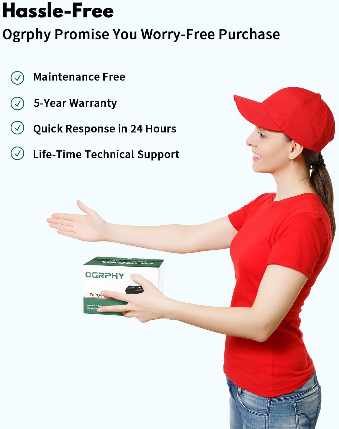 12V 15Ah Lithium Battery with BMS, Pack of 2 R829