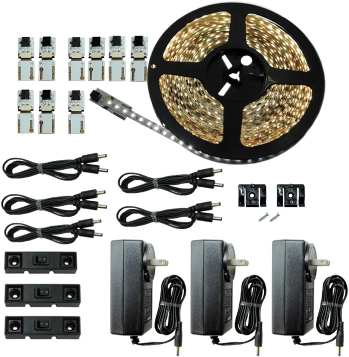 Warm White 3000 K 3M LED Strip Kit Under Cabinet Lighting, Pack of 2 P8305