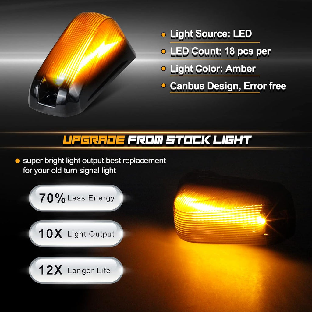 Smoked Lens LED Cab Roof Marker Lights Pack of 2 T9784
