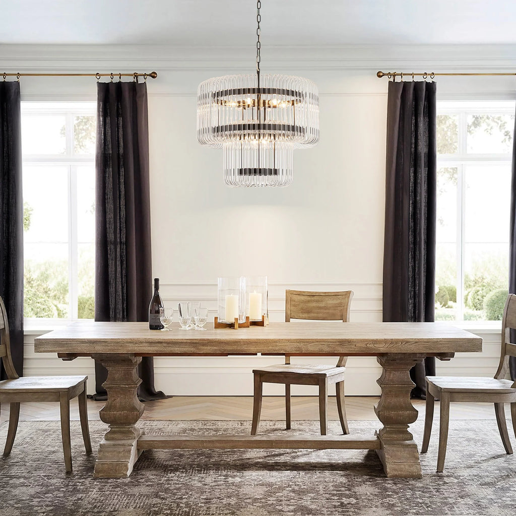 9-Light Dimmable Tiered Chandelier E1277