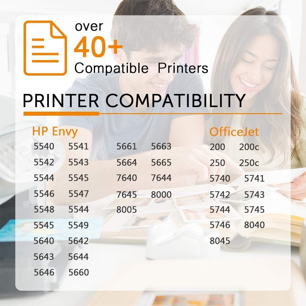 Remanufactured Ink Cartridge Pack of 2 for HP 62XL Printer Y707240