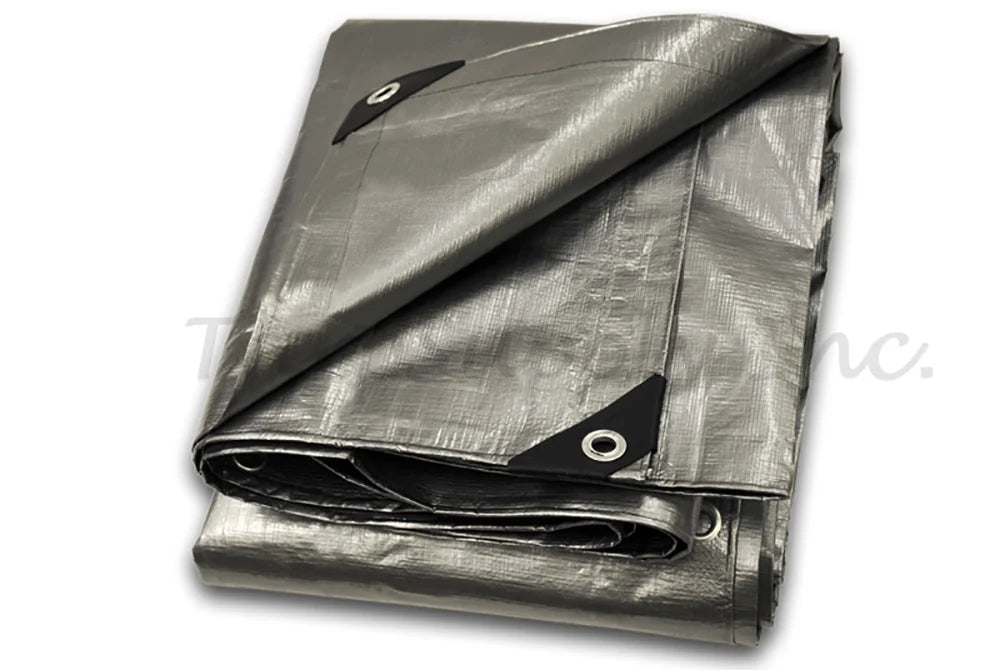 6' x 10' Heavy Duty Silver Poly Tarp Cover I63555
